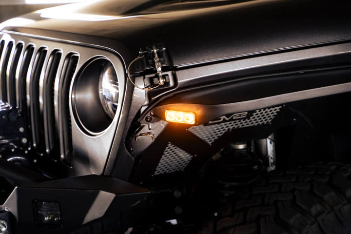 DV8 Offroad 18-23 Jeep Wrangler JL Slim Fender Flares - Bull Strap
