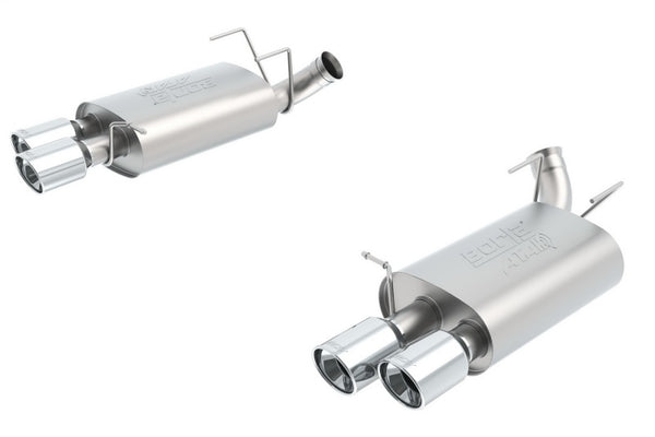 Borla 13-14 Mustang Shelby GT500 GT 5.8L V8 RWD Dual Split Rear Exit ATAK Exhaust Rear Section Only - Bull Strap