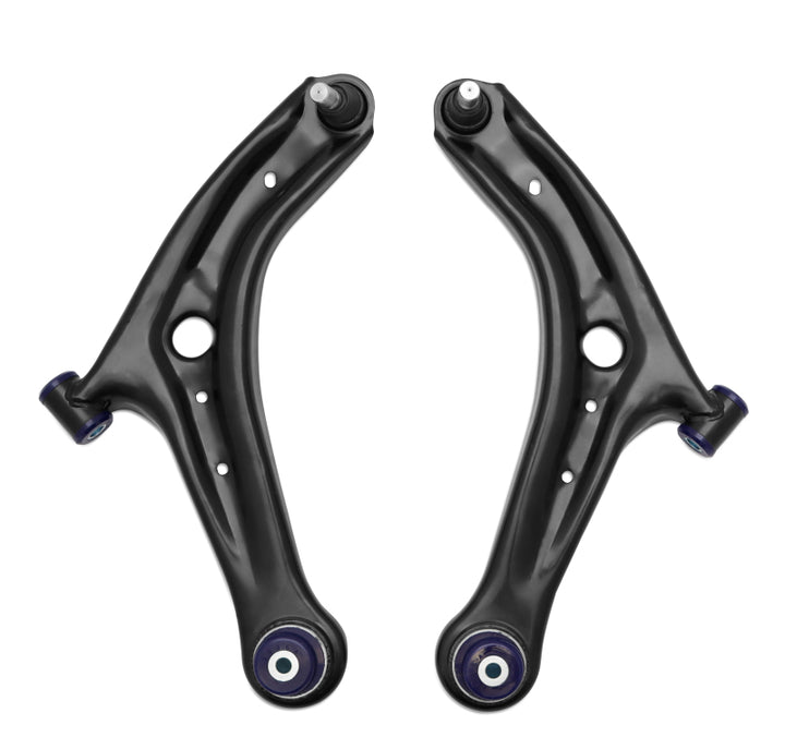 Superpro 13-17 Ford Fiesta Complete Front Lower Control Arm Kit (Caster Increase) - Bull Strap