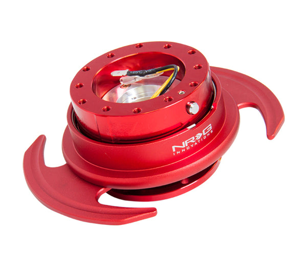 NRG Quick Release Kit Gen 3.0 - Red Metal Body / Red Ring w/Handles - Bull Strap