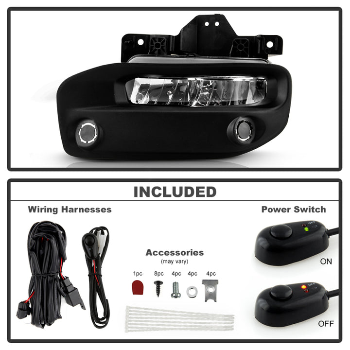 Spyder 19-22 Dodge Ram 2500/3500 OEM Full LED Fog Lights w/Universal Switch - Bull Strap