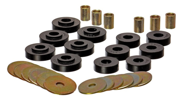 Energy Suspension GM Corvette Black Body Mount Set - Bull Strap