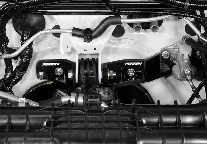 PERRIN 15-21 Subaru Impreza/WRX/STI Pitch Stop Mount & Firewall Brace - Black - Bull Strap