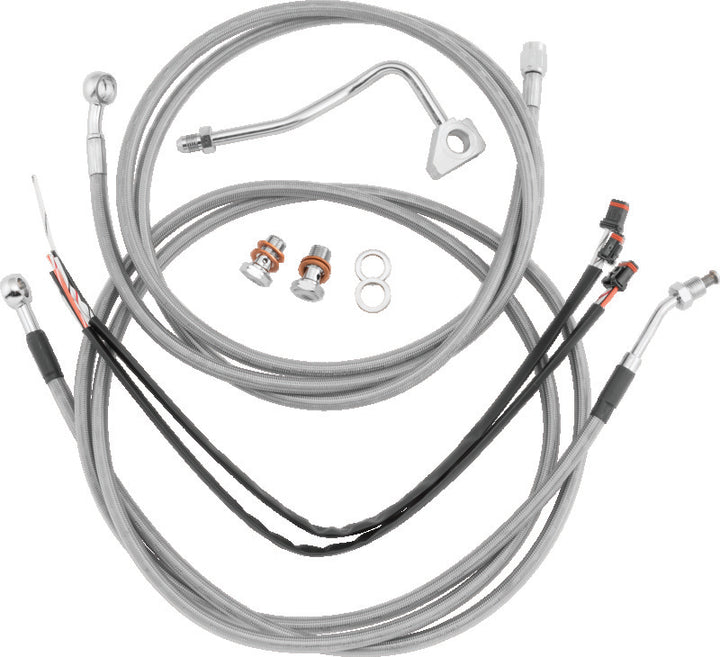 Burly Brand Control Kit 13in ABS - Stainless Steel - Bull Strap