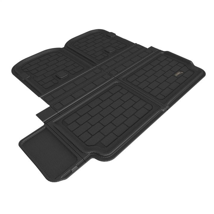 3D Maxpider 2022 Tesla Model X Behind 2nd Row Cross Fold Kagu Black Cargo Liner - Bull Strap