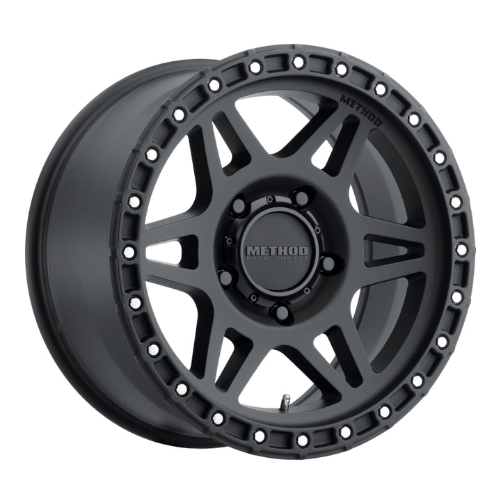 Method MR312 17x8.5 0mm Offset 5x150 110.5mm CB Matte Black Wheel - Bull Strap