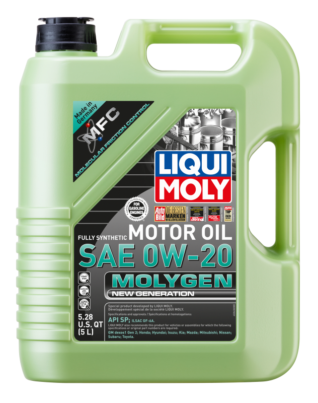 LIQUI MOLY 5L Molygen New Generation Motor Oil SAE 0W20 - Bull Strap