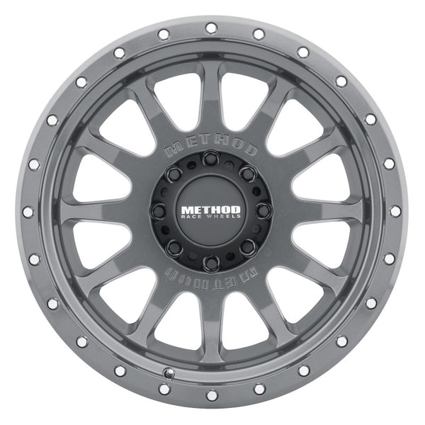 Method MR605 NV 20x10 -24mm Offset 8x170 124.9mm CB Gloss Titanium Wheel - Bull Strap