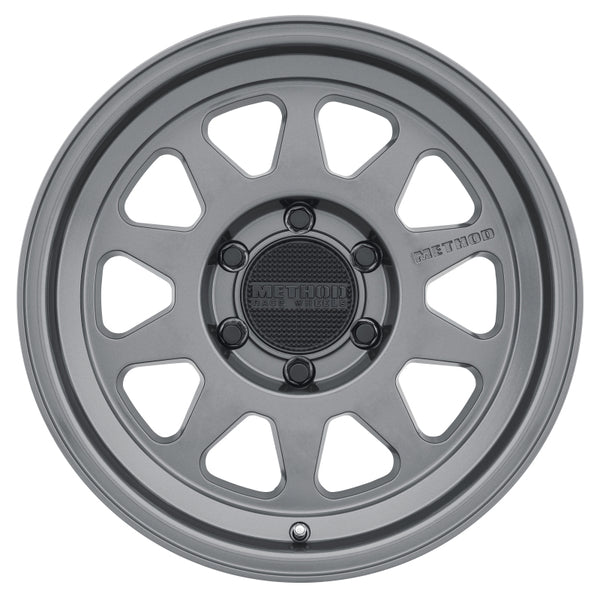 Method MR316 17x8.5 0mm Offset 6x5.5 106.25mm CB Gloss Titanium Wheel - Bull Strap
