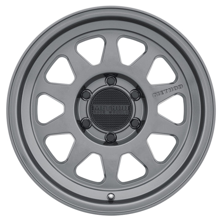 Method MR316 17x8.5 0mm Offset 6x5.5 106.25mm CB Gloss Titanium Wheel - Bull Strap
