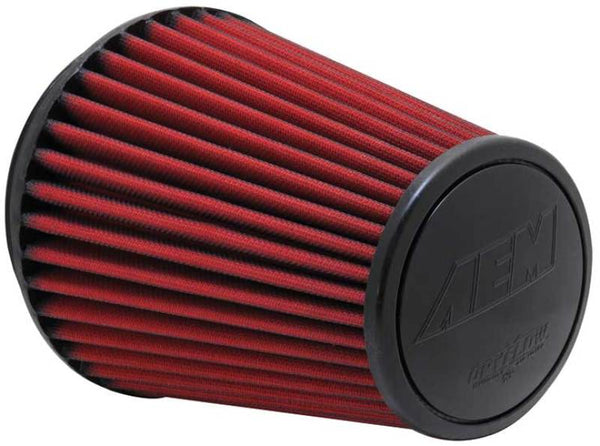 AEM 6 in DRY Flow Short Neck 9 in Element Filter - Bull Strap
