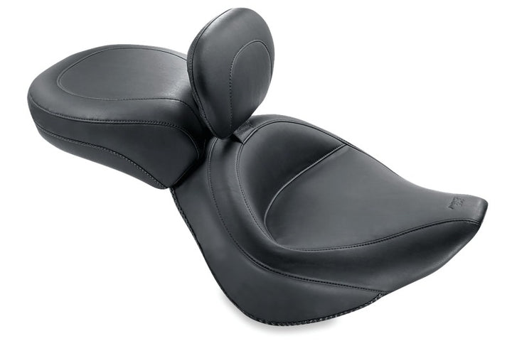 Mustang 00-15 Harley Softail Standard Rear Tire Wide Touring Recessed Passenger Seat - Black - Bull Strap