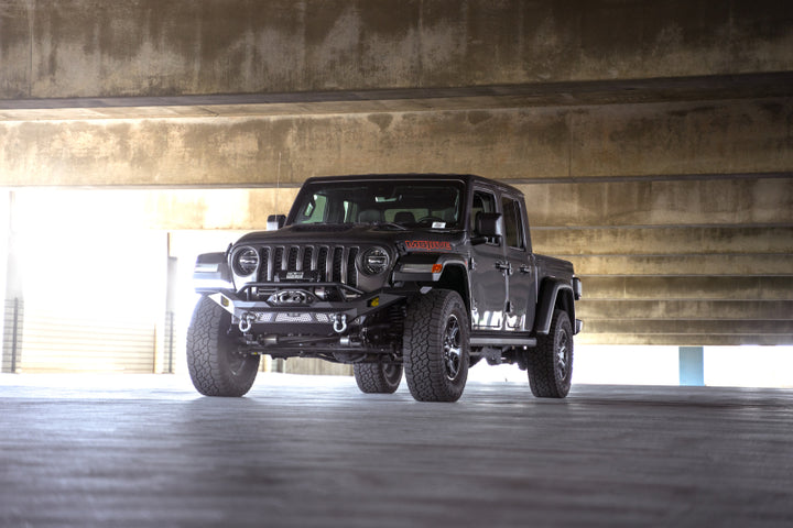 DV8 Offroad 07-18 Jeep Wrangler JK / 18-23 Wrangler JL / 20-23 Gladiator JT MTO Series Front Bumper - Bull Strap