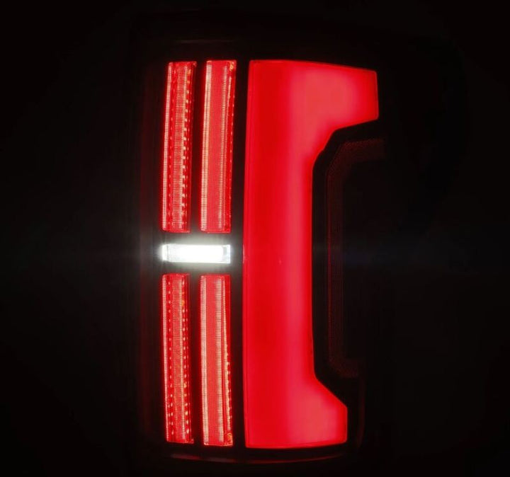 AlphaRex 07-13 Toyota Tundra Nova-Series LED Tail Lights - Black Red - Bull Strap