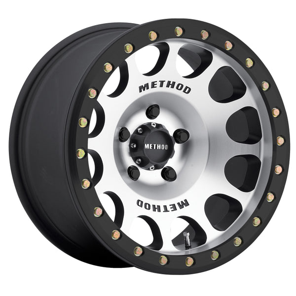 Method MR105 Beadlock 17x9 -38mm Offset 5x5 71.5mm CB Machined w/Matte Black Ring Wheel - Bull Strap