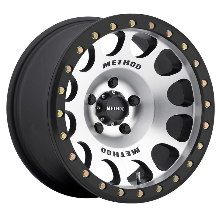 Method MR105 Beadlock 17x9 -38mm Offset 5x5 71.5mm CB Machined w/Matte Black Ring Wheel - Bull Strap