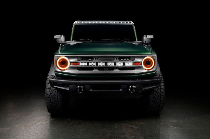 Oracle 2021+ Ford Bronco Oculus  Bi-LED Projector Headlights - Amber/White Switchback - Bull Strap