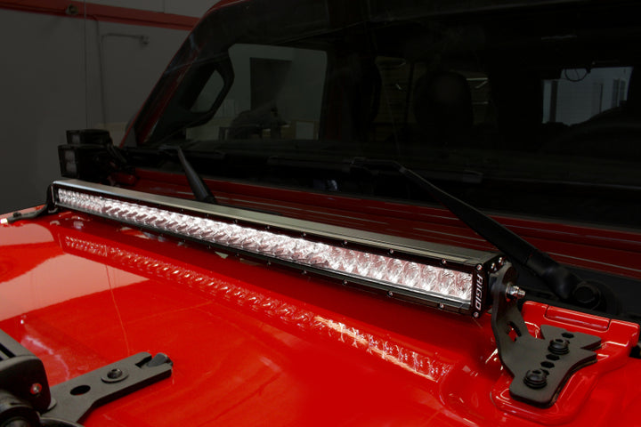 Go Rhino 18-20 Jeep Wrangler JL/JLU/Gladiator JT Light Mount - 30in Single Row - Bull Strap