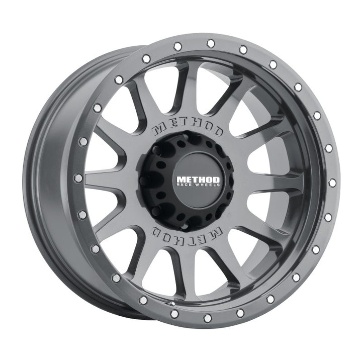 Method MR605 NV 20x10 -24mm Offset 8x170 124.9mm CB Gloss Titanium Wheel - Bull Strap