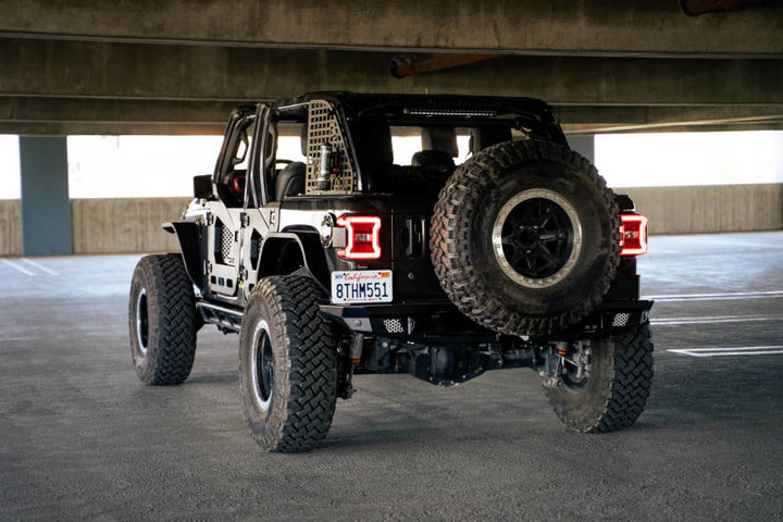 DV8 Offroad 18-23 Jeep Wrangler JL Slim Fender Flares - Bull Strap