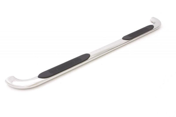 Lund 2019 Chevy Silverado 1500 Crew Cab 4in. Oval Curved SS Nerf Bars - Polished - Bull Strap