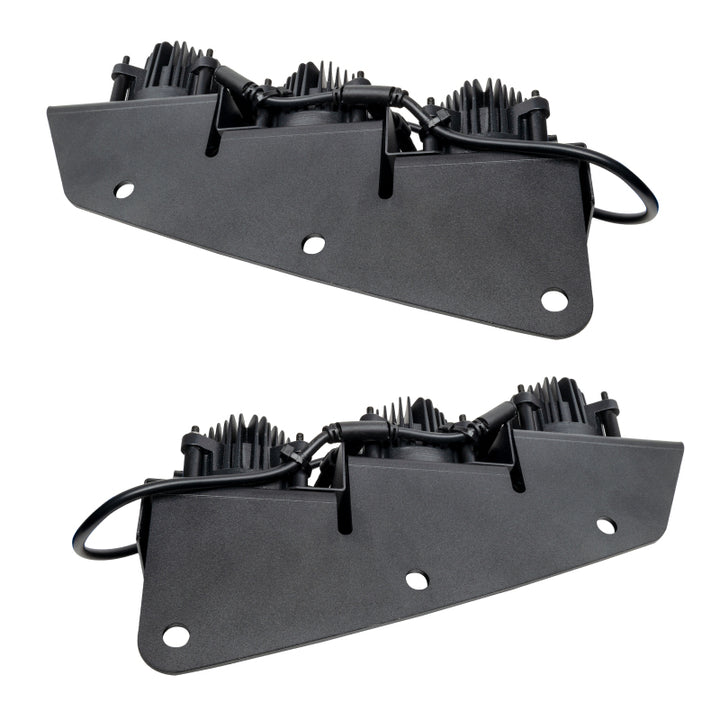 ORACLE Lighting 21-22 Ford Bronco Triple LED Fog Light Kit for Steel Bumper - White - Bull Strap