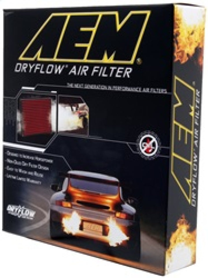 AEM 07-10 Impreza / 08-10 Forester 8.75in O/S L x 8.563in O/S W x 2.438in H DryFlow Air Filter - Bull Strap