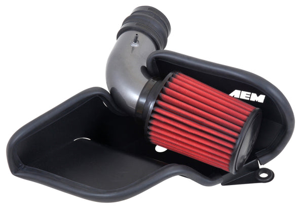 AEM 11-14 Volkswagen Jetta 2.0L L4 - Cold Air Intake System - Gunmetal Gray - Bull Strap