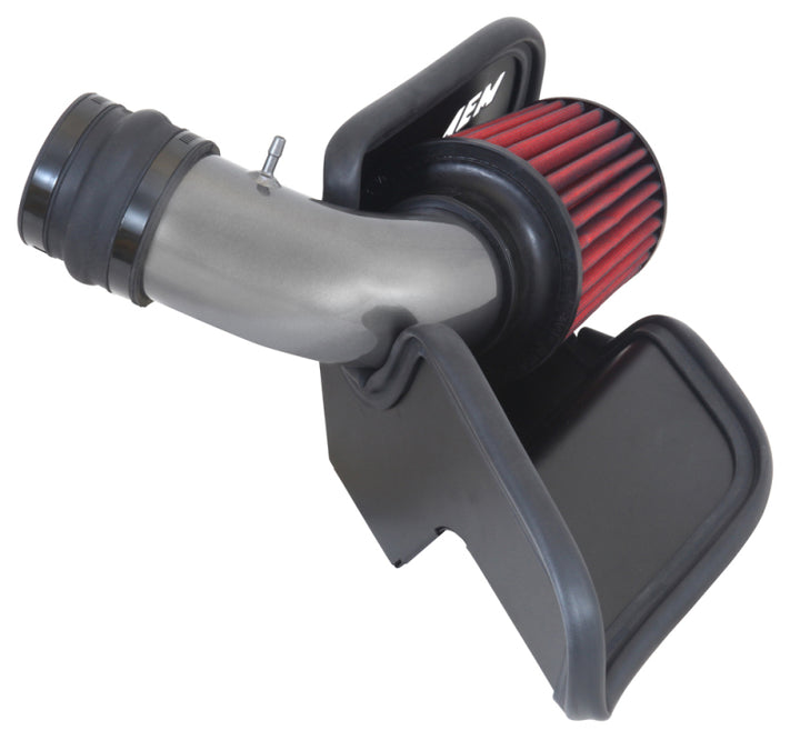 AEM 11-14 Volkswagen Jetta 2.0L L4 - Cold Air Intake System - Gunmetal Gray - Bull Strap
