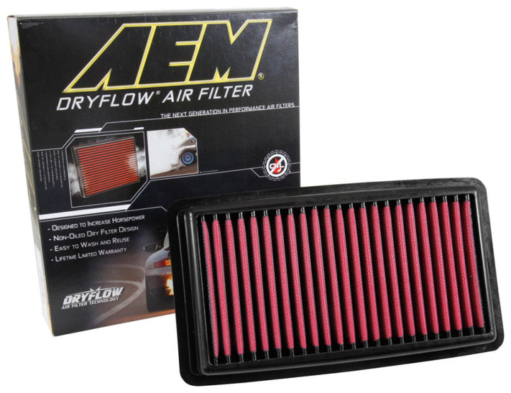 AEM 16-17 Honda Pilot V6-3.5L F/l DryFlow Air Filter - Bull Strap
