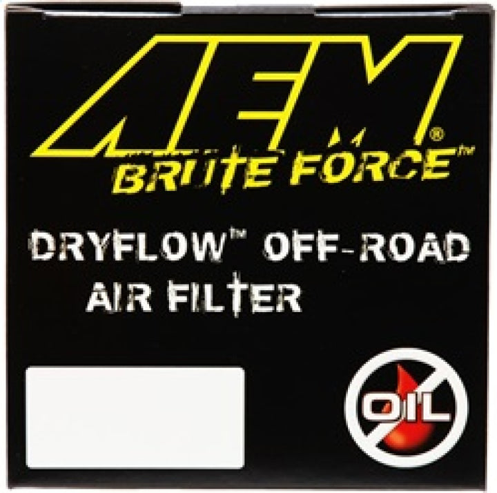 AEM 3.5 in x 9 in Dryflow Conical Air Filter - Bull Strap