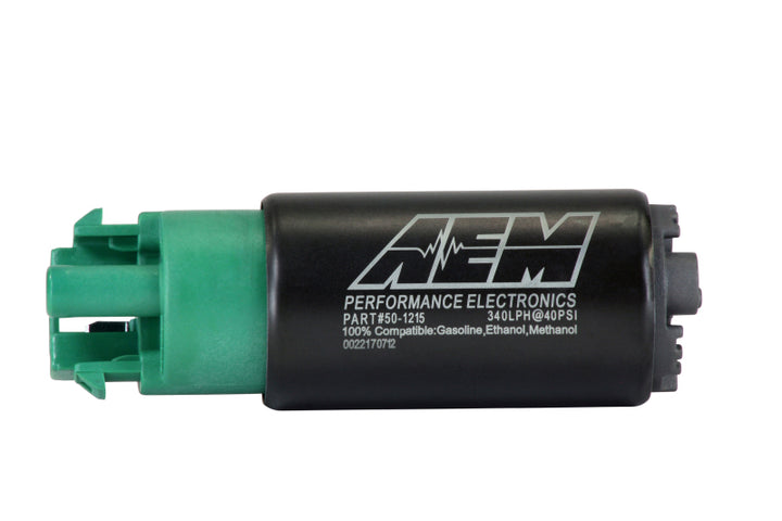 AEM 340LPH 65mm Fuel Pump Kit w/ Mounting Hooks - Ethanol Compatible - Bull Strap