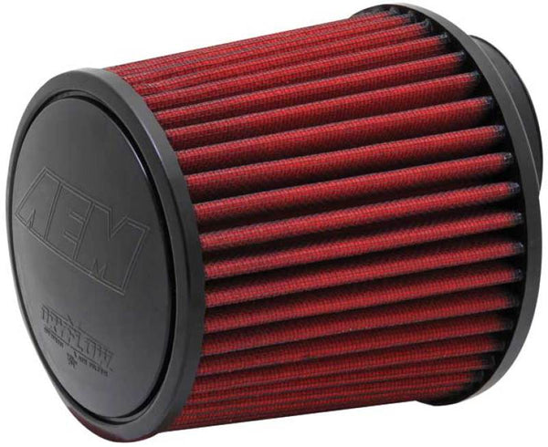 AEM 5.5in Base OD x 4.75in Top OD x 5in Height Conical Dryflow Air Filter - Bull Strap