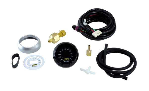 AEM 52mm Boost Digital Gauge -30-35psi - Bull Strap
