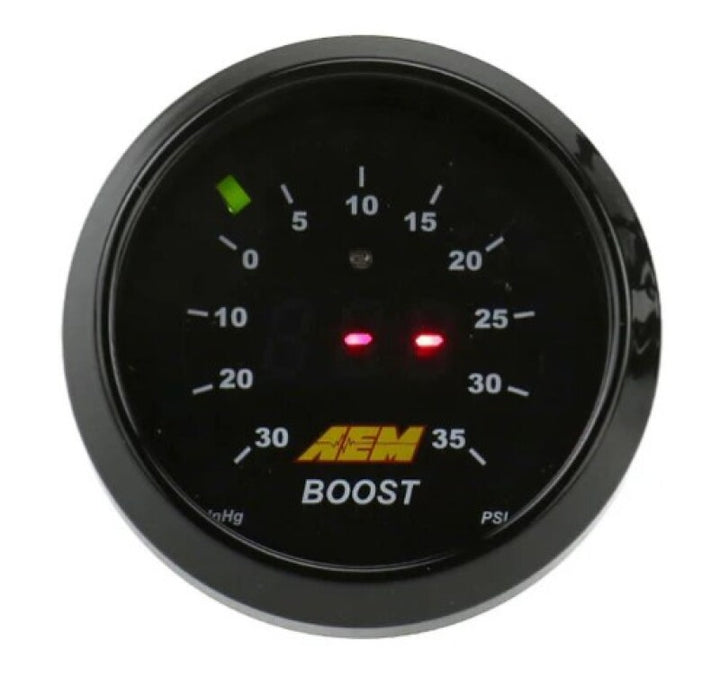 AEM 52mm Boost Digital Gauge -30-35psi - Bull Strap