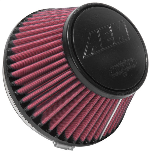 AEM 6 in x 4 in Dryflow Tapered Conical Air Filter - Bull Strap
