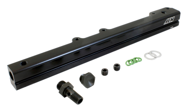 AEM 96-00 Civic CX/DX/LX/EX & 96-97 Del Sol S/Si Black Fuel Rail - Bull Strap