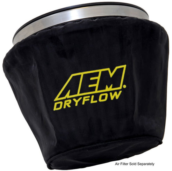 AEM Air Filter Wrap Black 7.5in Length x 5in Width x 5in Height - Bull Strap
