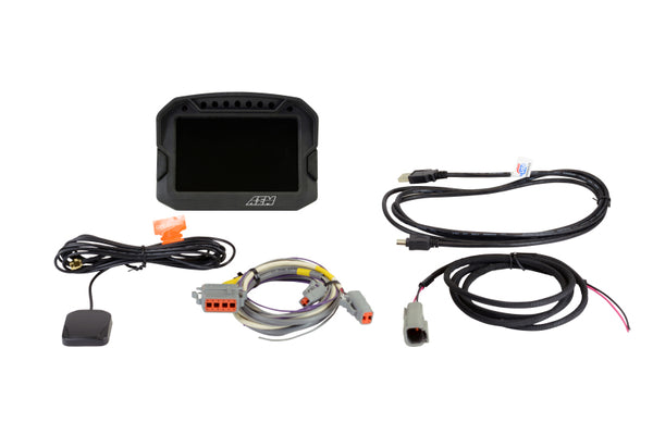 AEM CD-5G Carbon Digital Dash Display w/ Interal 10Hz GPS & Antenna - Bull Strap