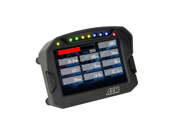 AEM CD-5LG Carbon Logging Digital Dash Display w/ Internal 10Hz GPS & Antenna - Bull Strap