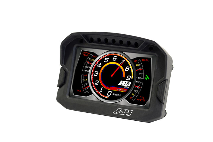 AEM CD-5LG Carbon Logging Digital Dash Display w/ Internal 10Hz GPS & Antenna - Bull Strap