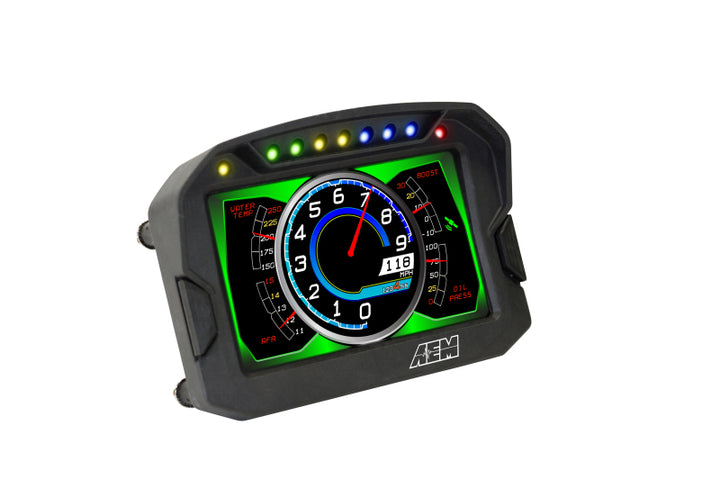 AEM CD-5LG Carbon Logging Digital Dash Display w/ Internal 10Hz GPS & Antenna - Bull Strap