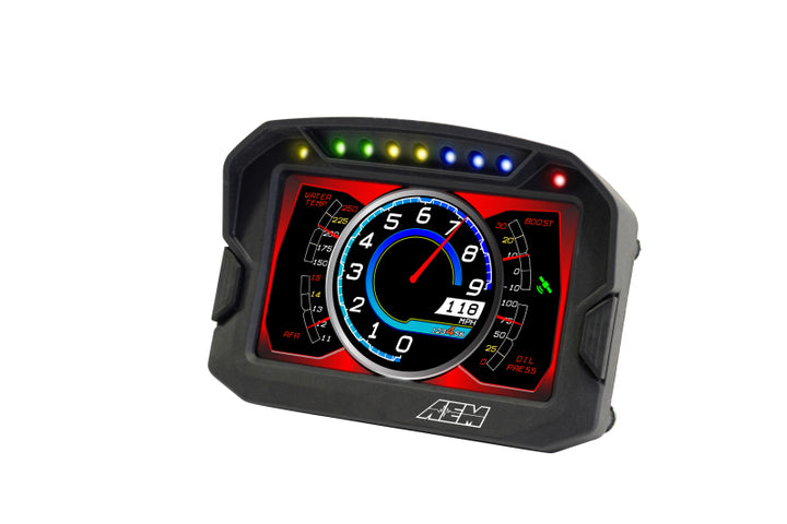 AEM CD-5LG Carbon Logging Digital Dash Display w/ Internal 10Hz GPS & Antenna - Bull Strap