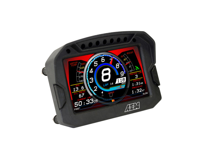 AEM CD-5LG Carbon Logging Digital Dash Display w/ Internal 10Hz GPS & Antenna - Bull Strap