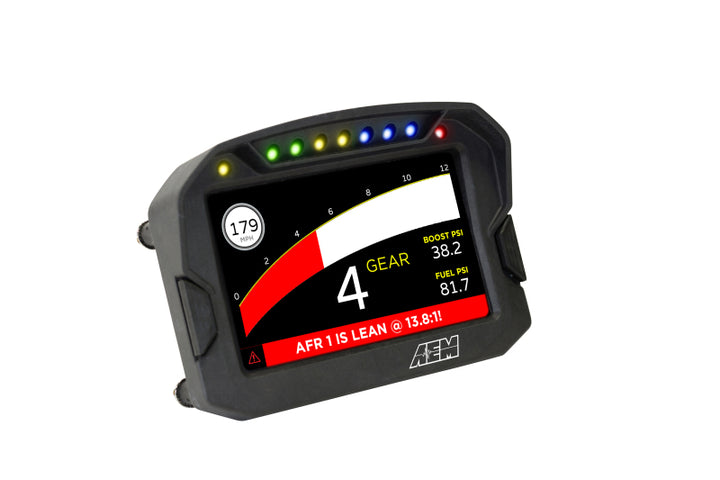 AEM CD-5LG Carbon Logging Digital Dash Display w/ Internal 10Hz GPS & Antenna - Bull Strap
