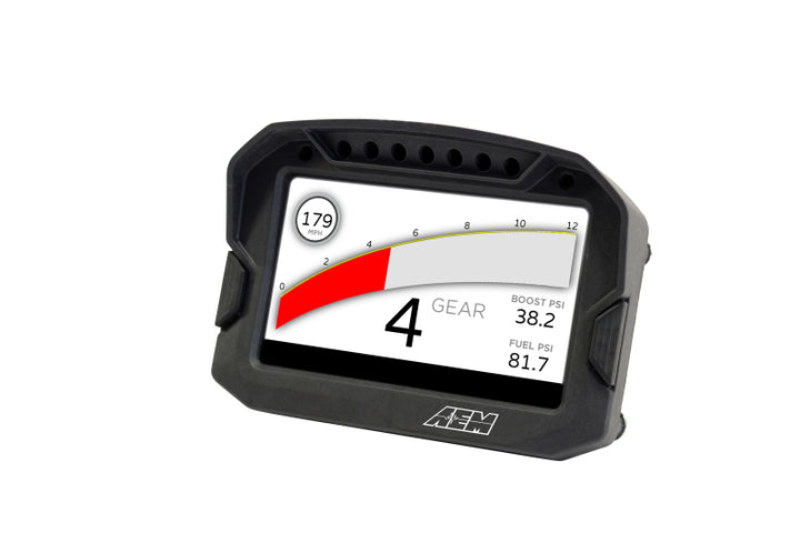 AEM CD-5LG Carbon Logging Digital Dash Display w/ Internal 10Hz GPS & Antenna - Bull Strap