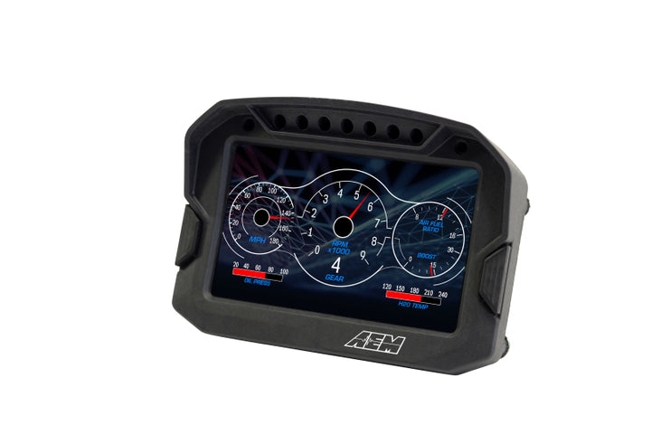 AEM CD-5LG Carbon Logging Digital Dash Display w/ Internal 10Hz GPS & Antenna - Bull Strap