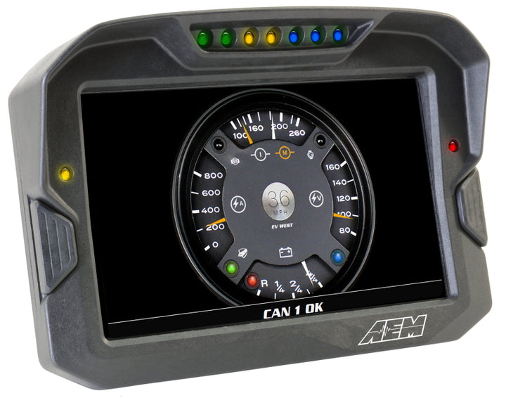 AEM CD-7 Logging GPS Enabled Race Dash Carbon Fiber Digital Display w/o VDM (CAN Input Only) - Bull Strap