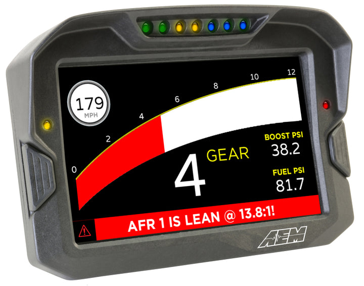 AEM CD-7 Logging GPS Enabled Race Dash Carbon Fiber Digital Display w/o VDM (CAN Input Only) - Bull Strap