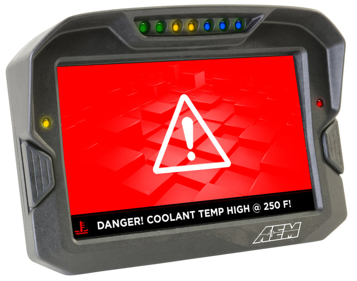 AEM CD-7 Logging GPS Enabled Race Dash Carbon Fiber Digital Display w/o VDM (CAN Input Only) - Bull Strap
